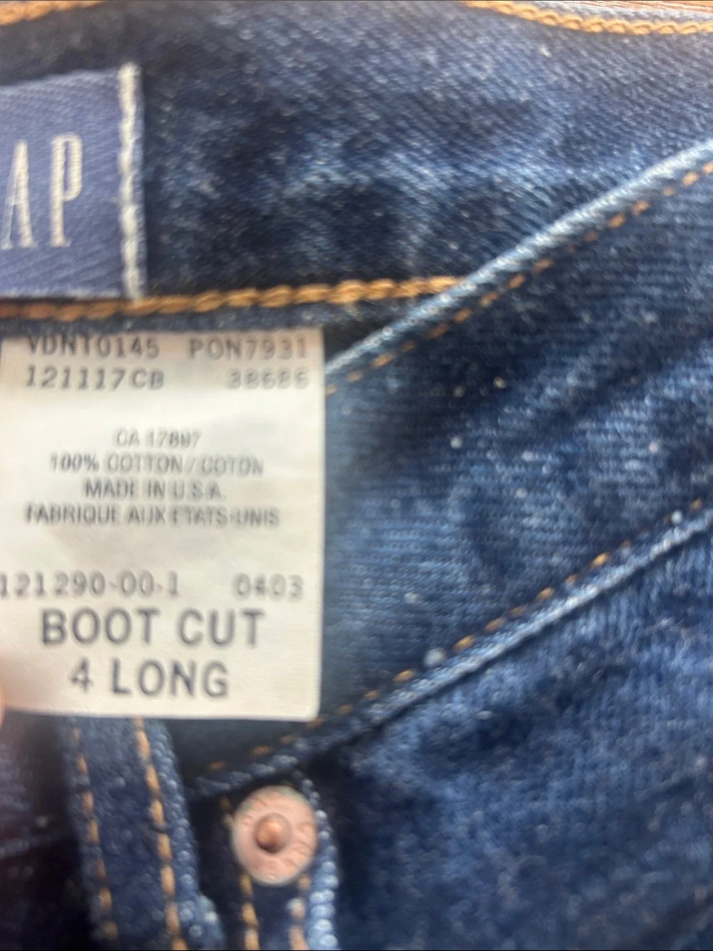 Gap Vintage Boot Cut Jeans Size 4L